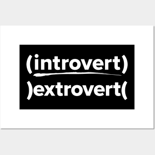 Funny introvert extrovert graphic Posters and Art